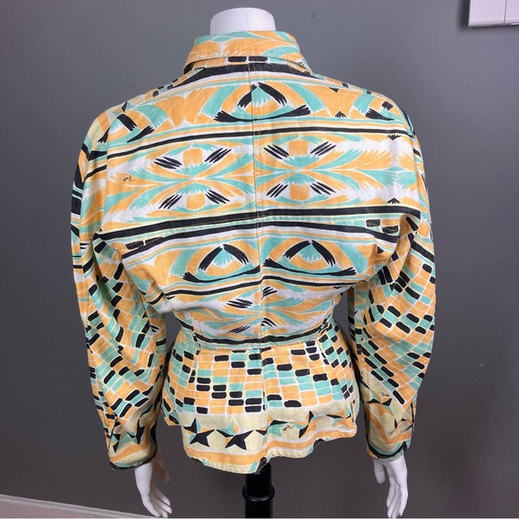 Emilio Pucci Blouse top extra small Peplum Snap up southwestern western vintage - Picture 2 of 12